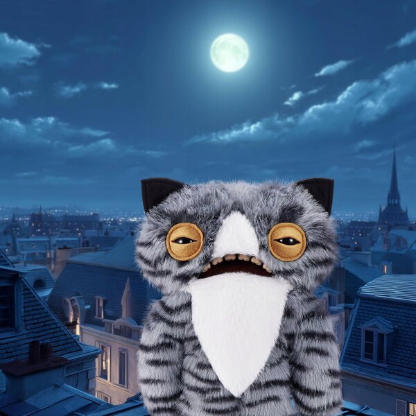 FUGGLER Alley Cats Plüschkatze zum Sammeln mit großen Augen, ab 4 Jahren