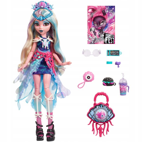 Lagoona Blue Monster High 29 cm mit Mode- und Festival-Accessoires