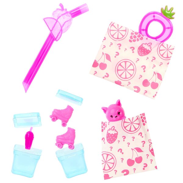 Barbie Pop Reveal Fruit Truskawka-Serie – 29 cm große Puppe mit 8 sensorischen Überraschungen