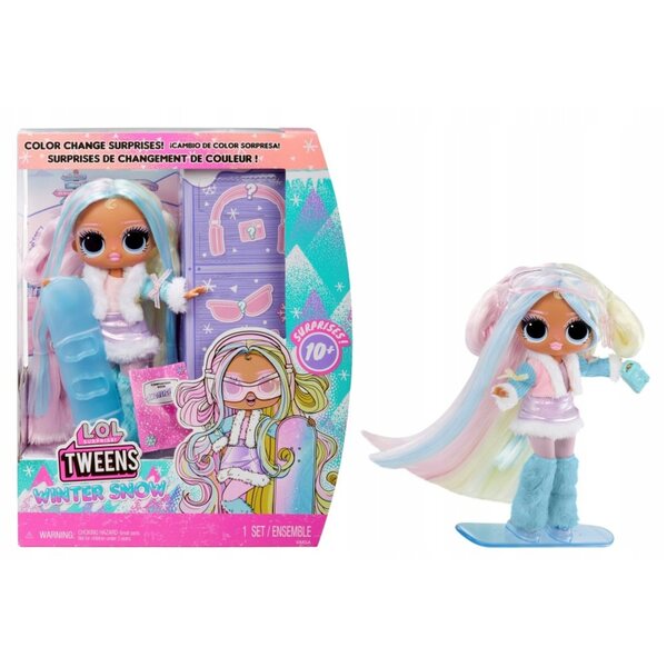 LOL Surprise Tweens Candylicious Snowboardista con 10 accessori moda inverno