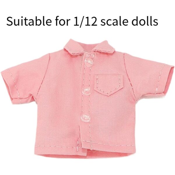 TISHITA Camicia in Miniatura 1/12 per Action Figure - Accessorio Tessile Dettagliato Rosa