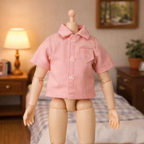 TISHITA Camicia in Miniatura 1/12 per Action Figure - Accessorio Tessile Dettagliato Rosa