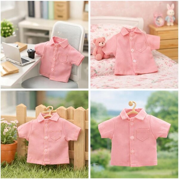 TISHITA Camicia in Miniatura 1/12 per Action Figure - Accessorio Tessile Dettagliato Rosa