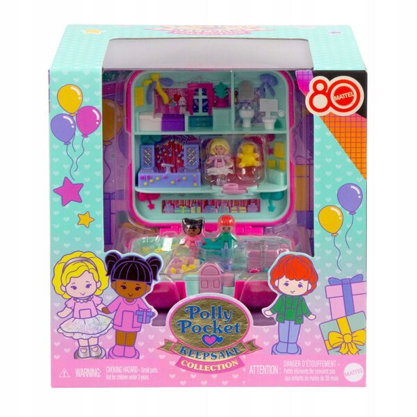 Polly Pocket Keepsake Collection 80e anniversaire Mattel - Ensemble avec trois micro-poupées