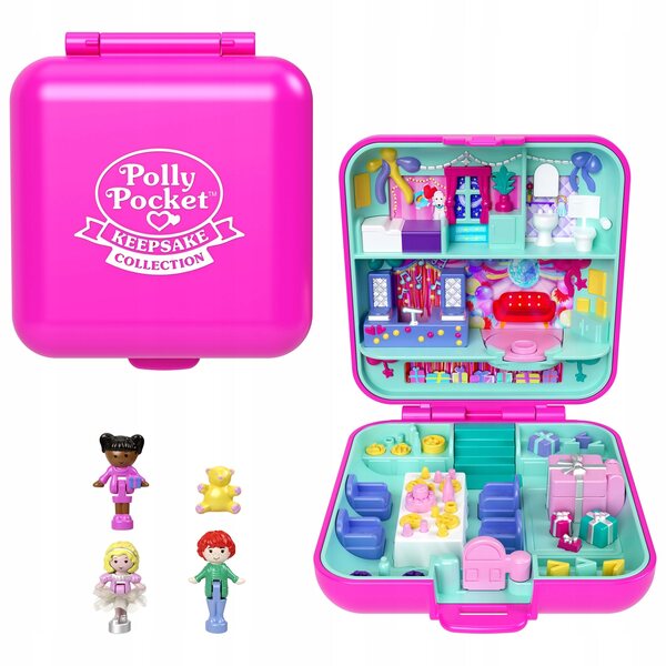 Polly Pocket Keepsake Collection 80e anniversaire Mattel - Ensemble avec trois micro-poupées