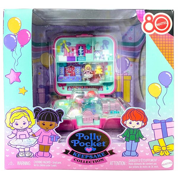 Polly Pocket Keepsake Collection 80e anniversaire Mattel - Ensemble avec trois micro-poupées