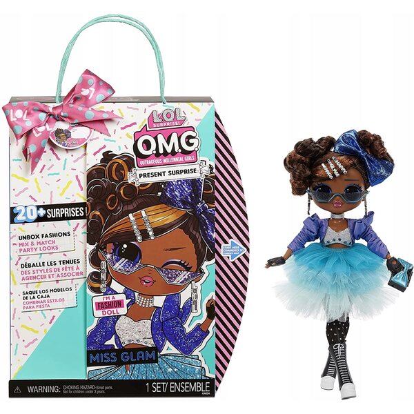 L.O.L. Überraschung O.M.G. Miss Glam Modepuppe mit 20 Überraschungen und Accessoires