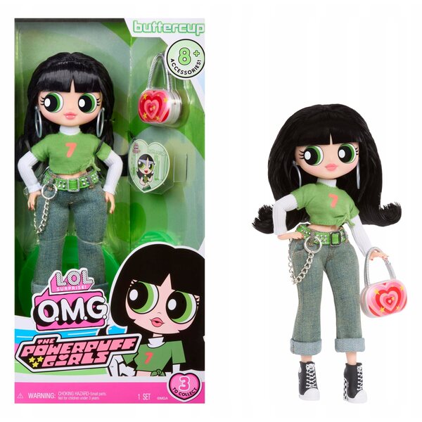 L.O.L. Überraschung! OMG Buttercup von Powerpuff Girls – Puppe mit Haaren zum Kämmen