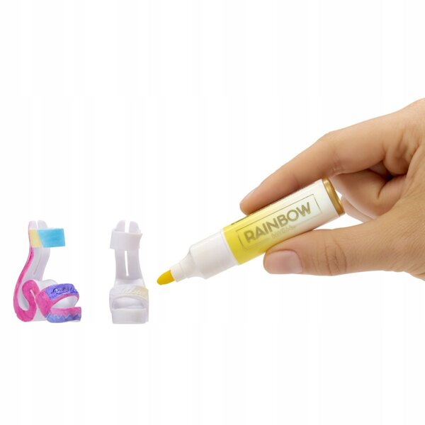 Bambola Rainbow High Creative con aerografo e occhi verdi da colorare