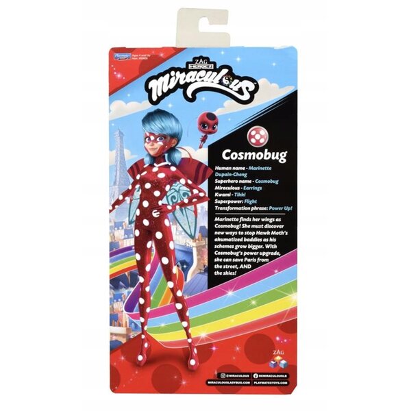 Lallegna Miraculous Biedronka Cosmobug 26 cm – Playmates Spielzeug für Kinder ab 4 Jahren