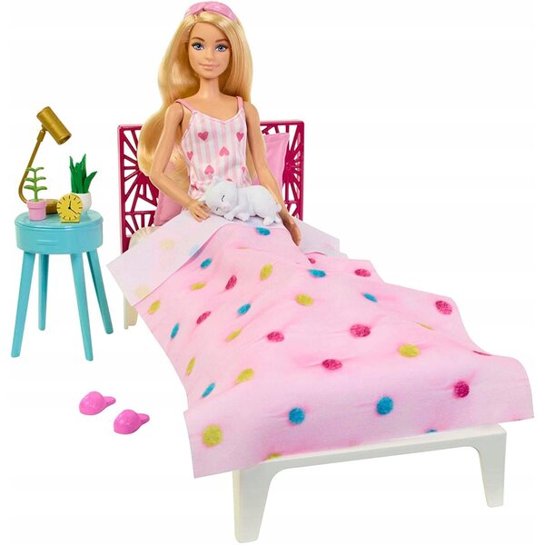 Barbie Wohn- und Schlafzimmer-Set mit Puppe und Zubehör Mattel 3+