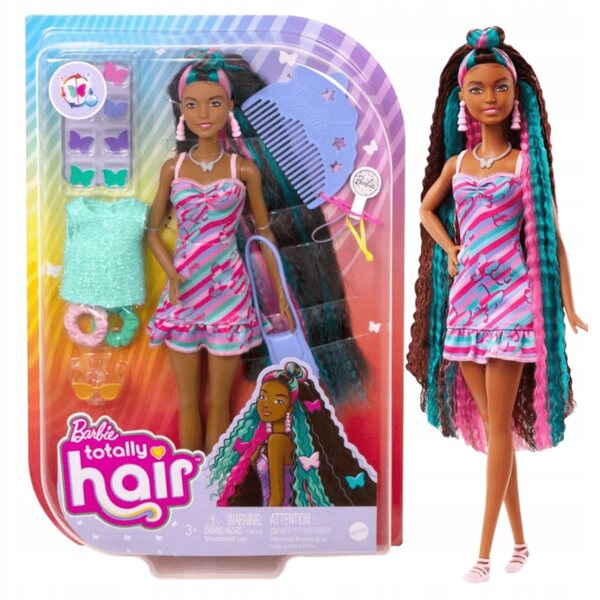 Barbie Totally Hair mit langen gefärbten Haaren und Modeaccessoires für Kinder