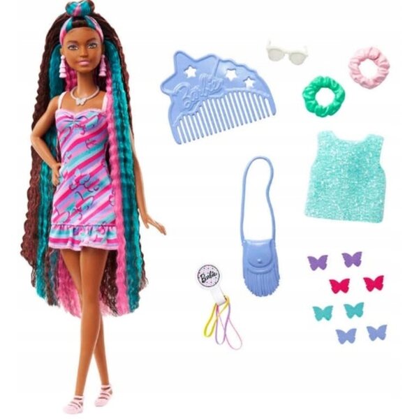 Barbie Totally Hair mit langen gefärbten Haaren und Modeaccessoires für Kinder