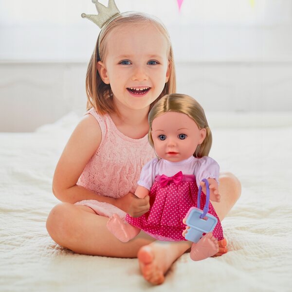 Interattiva New Born Baby MalPlay con Suoni e Accessori bambola 35 cm