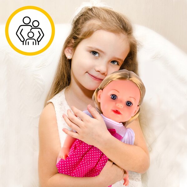 Interattiva New Born Baby MalPlay con Suoni e Accessori bambola 35 cm