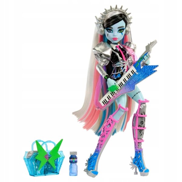 Monster High Frankie Stein 29 cm avec accessoires - Style Punk Rock et Musique