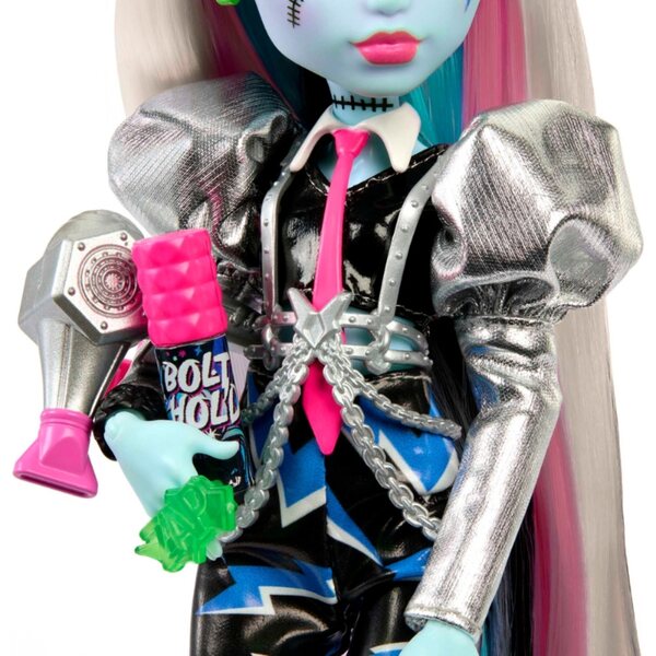 Monster High Frankie Stein 29 cm avec accessoires - Style Punk Rock et Musique