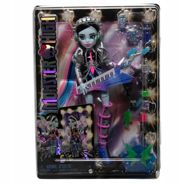 Monster High Frankie Stein 29 cm avec accessoires - Style Punk Rock et Musique