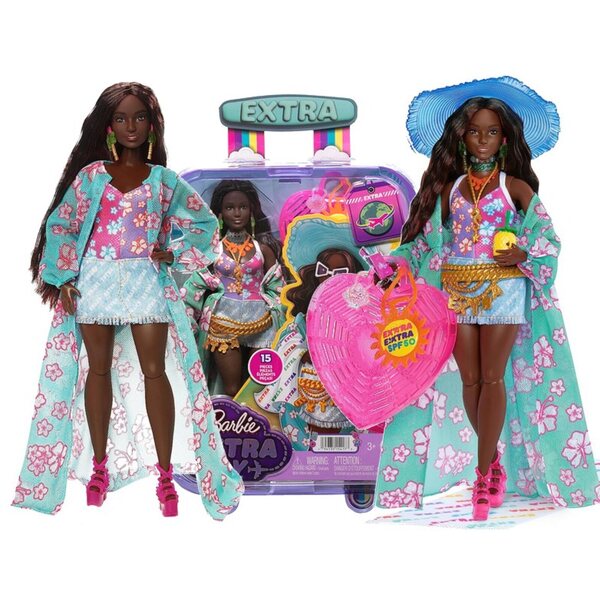 LALKA BARBIE EXTRA FLY zestaw wakacyjny PLAŻOWY zestaw lalka + akcesoria