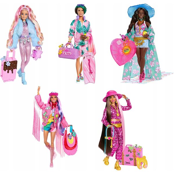 LALKA BARBIE EXTRA FLY zestaw wakacyjny PLAŻOWY zestaw lalka + akcesoria