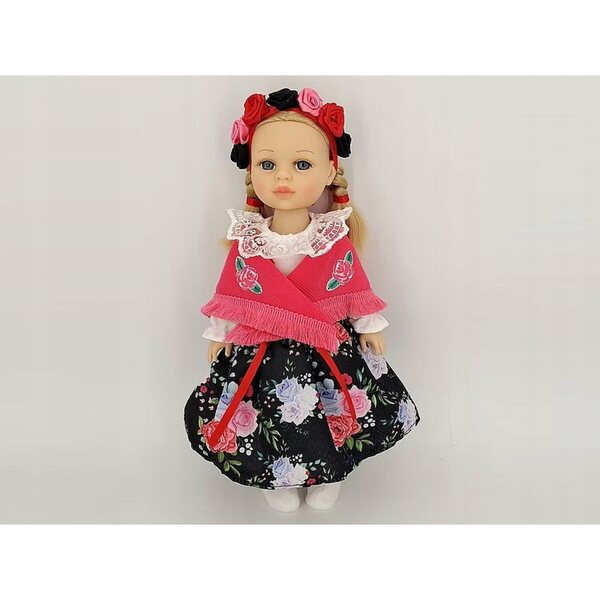Bambola 38cm in costume tipico con voce polacca che canta e parla