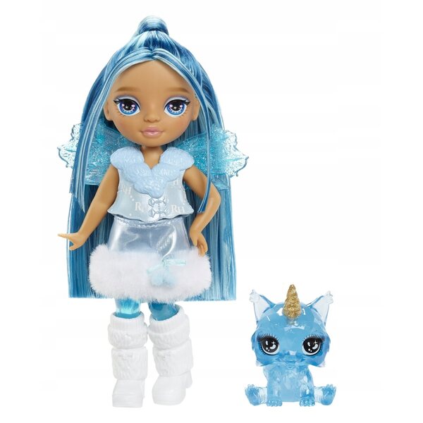 Rainbow High Fantasy Fairies Bambola Sapphire con Ali e Lupo Magico Blu