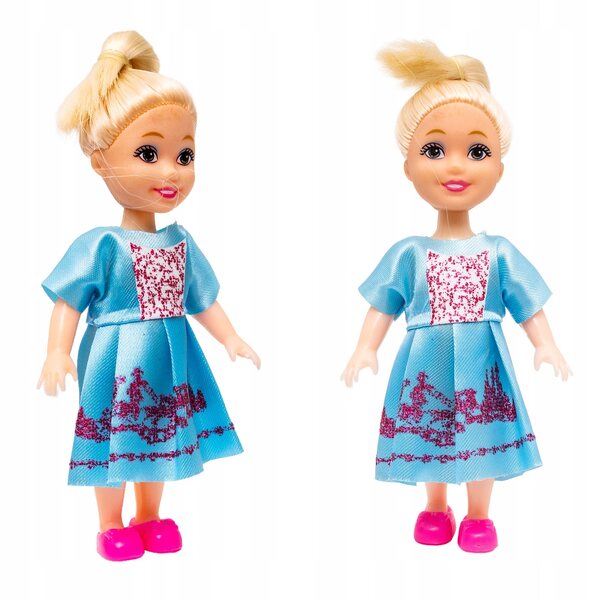 Set 6 Mini Bambole 12cm per Casa delle Bambole con Abiti Colorati e Rimovibili
