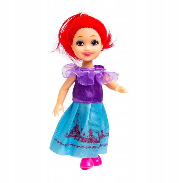 Set 6 Mini Bambole 12cm per Casa delle Bambole con Abiti Colorati e Rimovibili
