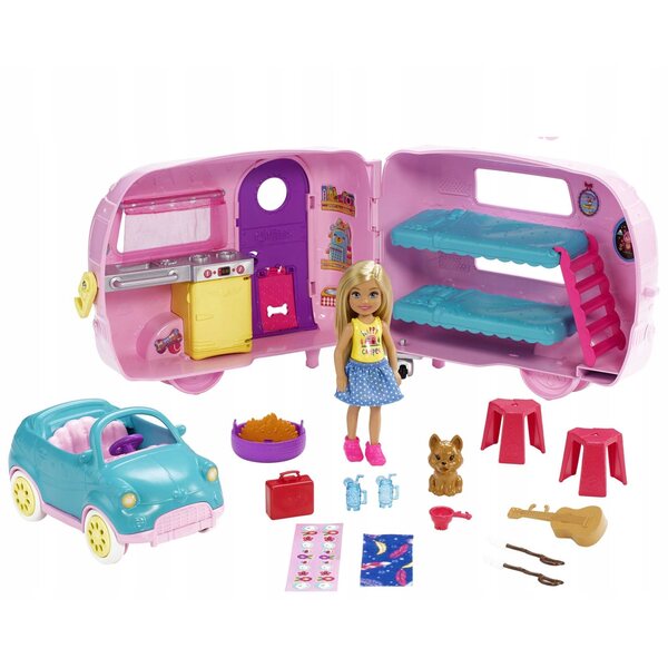 Barbie Chelsea mit Wohnmobil und Zubehör für kreatives Spielen und Abenteuer