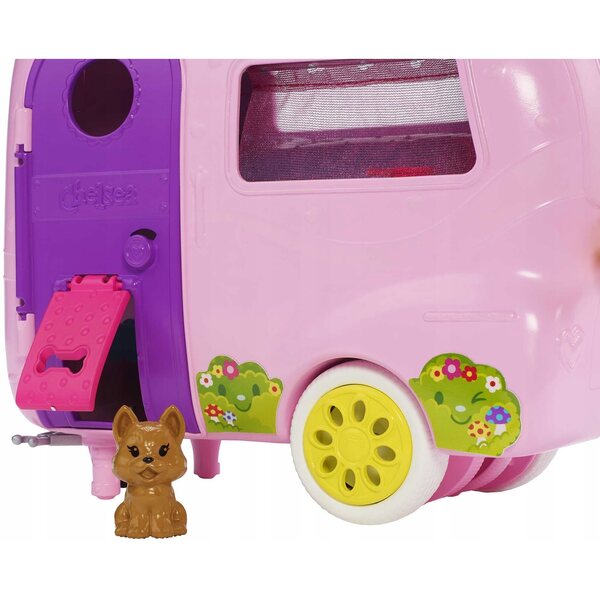 Barbie Chelsea con Auto Camper e Accessori per Gioco Creativo e Avventure