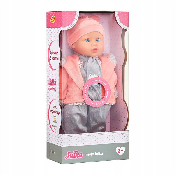 Interaktive Puppe Julka, 40 cm, mit Sprachfunktionen in Italienisch und Englisch