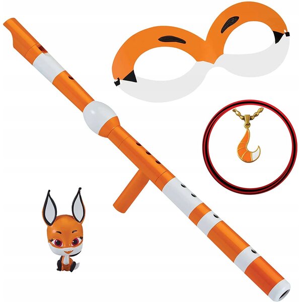 Costume e Accessori Miraculous Rena Rouge con Mask e Flauto 32 cm