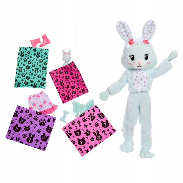 Barbie Cutie Reveal Doll Mint Verde Animale Peluche Giocattolo 3+