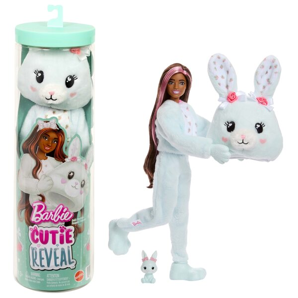 Barbie Cutie Reveal Doll Mint Verde Animale Peluche Giocattolo 3+
