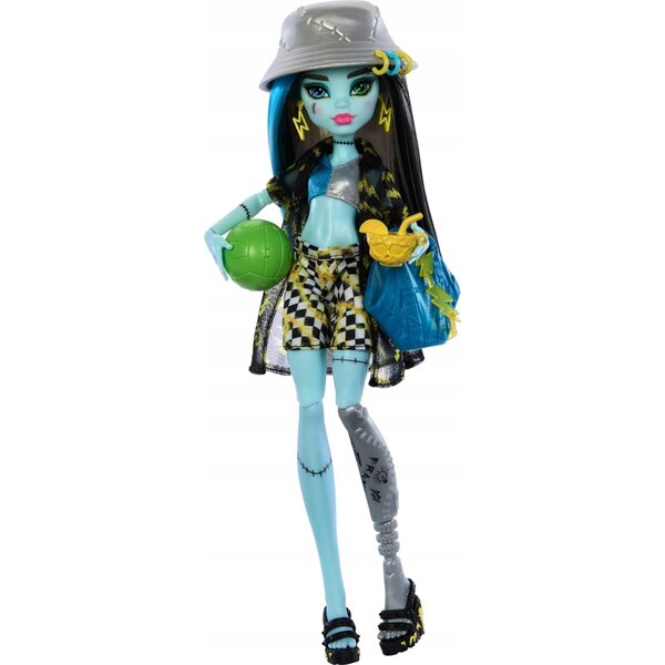 Bambola Monster High Frankie Stein Scary Island 29 cm con accessori da spiaggia