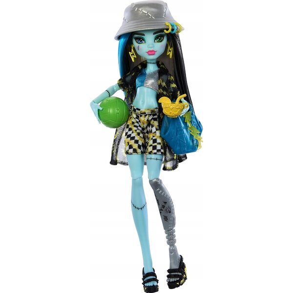 Bambola Monster High Frankie Stein Scary Island 29 cm con accessori da spiaggia
