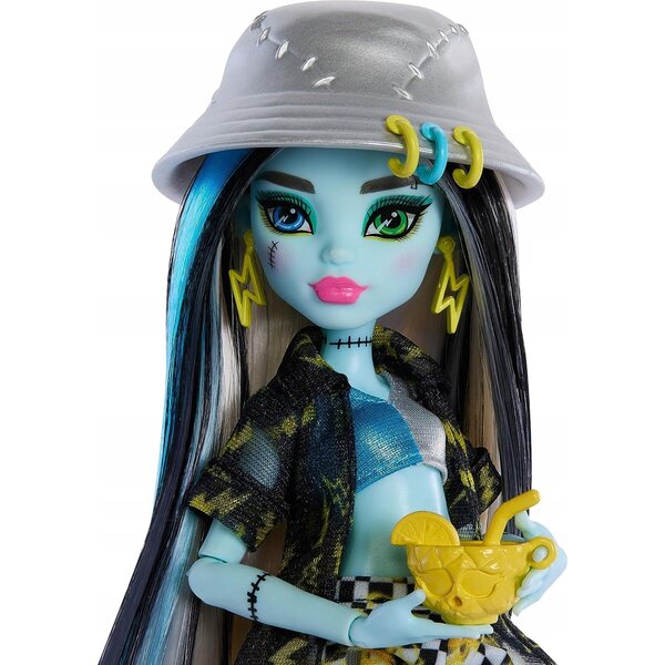 Bambola Monster High Frankie Stein Scary Island 29 cm con accessori da spiaggia