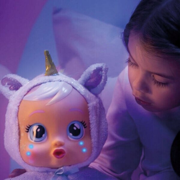 Cry Babies Dreamy Good Night Babypuppen-Einhorn, das aufleuchtet und singt