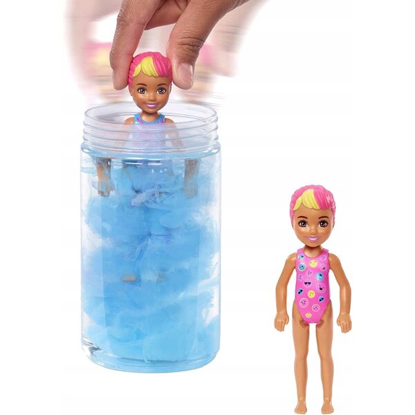 Barbie Chelsea Color Reveal Neon Tie-Dye mit 6 Überraschungen und bunten Haaren