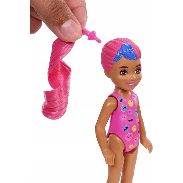 Barbie Chelsea Color Reveal Neon Tie-Dye mit 6 Überraschungen und bunten Haaren