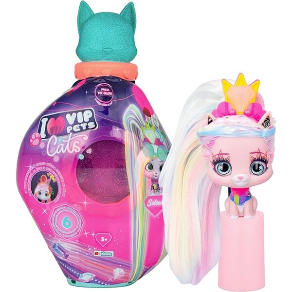 I Love Pets Selena – Katze mit leuchtendem Haar und Neon-Styling-Accessoires