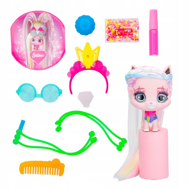 I Love Pets Selena – Katze mit leuchtendem Haar und Neon-Styling-Accessoires