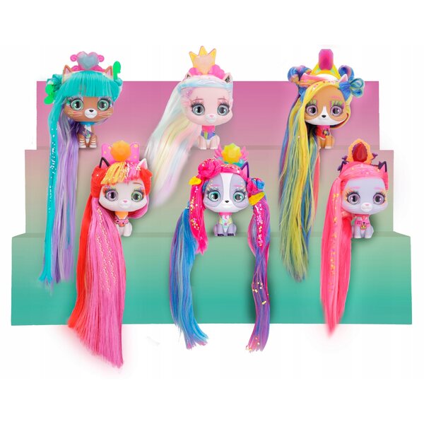 I Love Pets Selena – Katze mit leuchtendem Haar und Neon-Styling-Accessoires