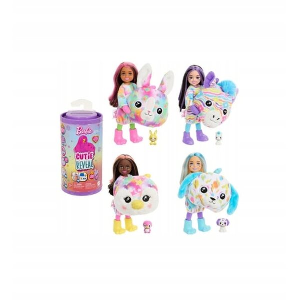 Barbie Cutie Reveal Mini 15 cm mit Tierkostüm und Farbwechsel