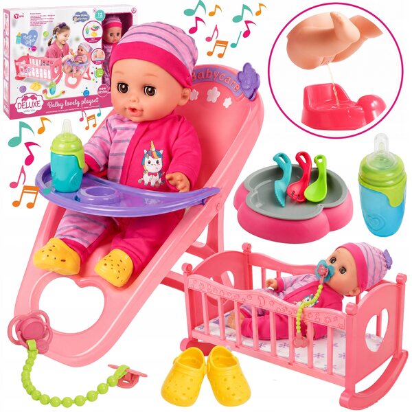 Baby Doll Interattiva 30cm con Funzioni Reali, Accessori Completi e Suoni