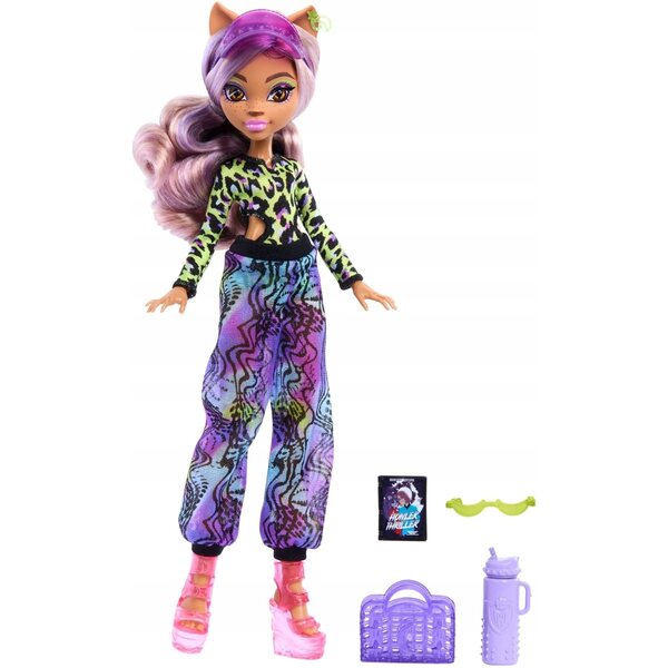 Monster High Clawdeen Wolf 29 cm con Accessori - Bambola Scary Island - Paradise