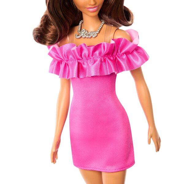 Barbie Fashionistas 217 im Superstar 1977-Stil und elegantem rosa Kleid