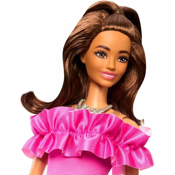 Barbie Fashionistas 217 im Superstar 1977-Stil und elegantem rosa Kleid