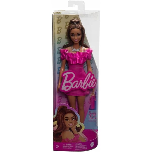 Barbie Fashionistas 217 im Superstar 1977-Stil und elegantem rosa Kleid