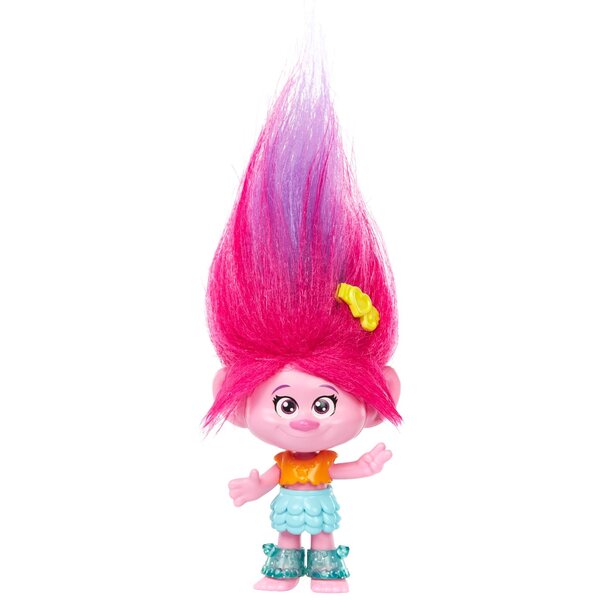 Trolls Hair Pops Poppy - малка кукла със свалящи се аксесоари и дрехи